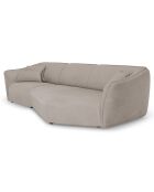 Canapé Angle Droit Modulaire Flora 5 Places beige foncé - 292x138x79 cm