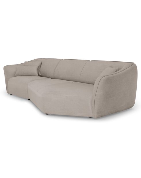 Canapé Angle Droit Modulaire Flora 5 Places beige foncé - 292x138x79 cm