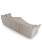 Canapé Angle Droit Modulaire Flora 5 Places beige foncé - 292x138x79 cm