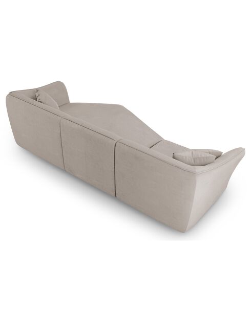 Canapé Angle Droit Modulaire Flora 5 Places beige foncé - 292x138x79 cm