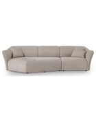 Canapé Angle Gauche Modulaire Flora 5 Places beige foncé - 292x138x79 cm