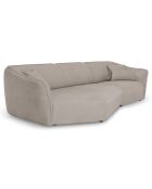 Canapé Angle Gauche Modulaire Flora 5 Places beige foncé - 292x138x79 cm
