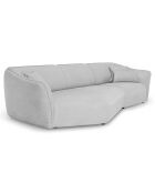 Canapé Angle Gauche Modulaire Flora 5 Places gris clair - 292x138x79 cm