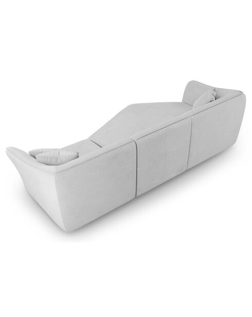 Canapé Angle Gauche Modulaire Flora 5 Places gris clair - 292x138x79 cm
