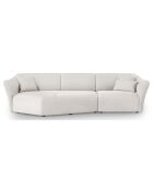 Canapé Angle Gauche Modulaire Flora 5 Places ivoire - 292x138x79 cm