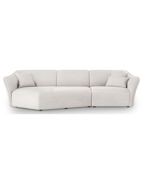 Canapé Angle Gauche Modulaire Flora 5 Places ivoire - 292x138x79 cm