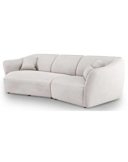 Canapé Angle Gauche Modulaire Flora 5 Places ivoire - 292x138x79 cm