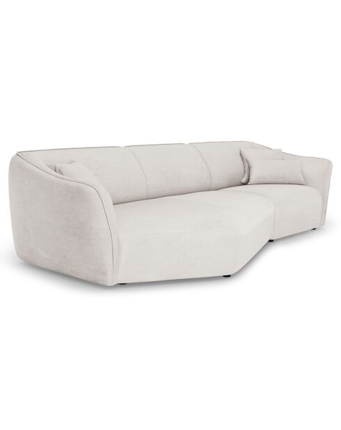 Canapé Angle Gauche Modulaire Flora 5 Places ivoire - 292x138x79 cm