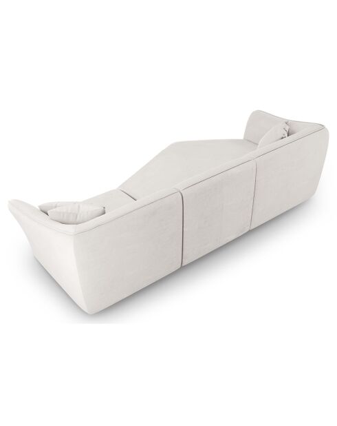 Canapé Angle Gauche Modulaire Flora 5 Places ivoire - 292x138x79 cm