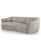 Canapé Angle Gauche Modulaire Flora 5 Places beige foncé - 292x138x79 cm