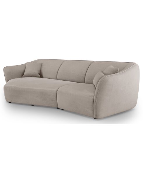 Canapé Angle Gauche Modulaire Flora 5 Places beige foncé - 292x138x79 cm