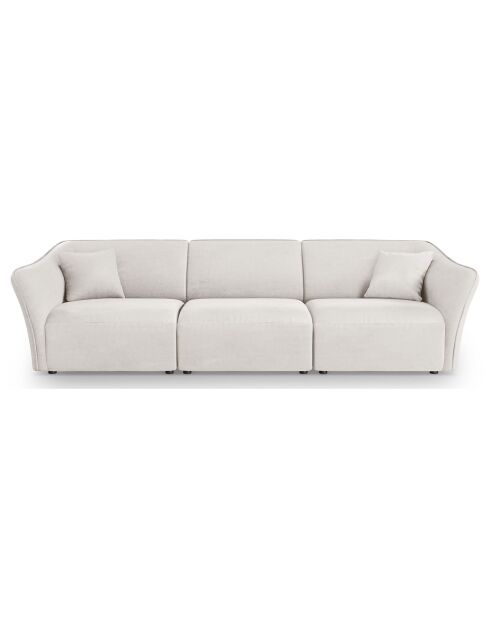 Canapé Modulaire Flora 5 Places ivoire - 292x102x79 cm