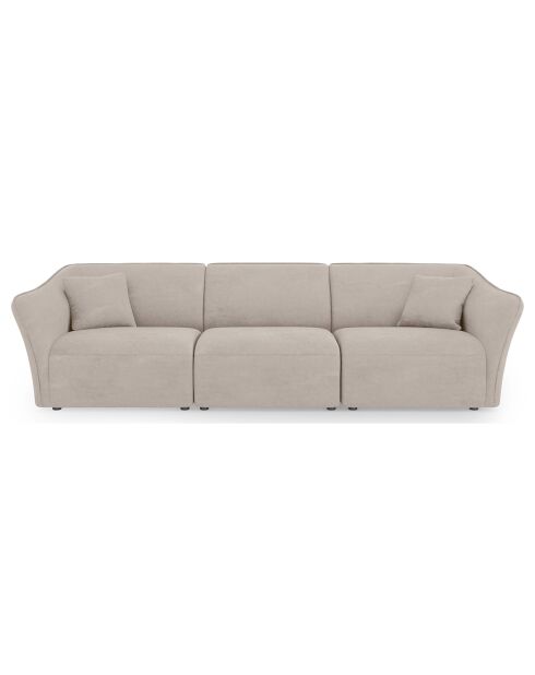 Canapé Modulaire Flora 5 Places beige foncé - 292x102x79 cm