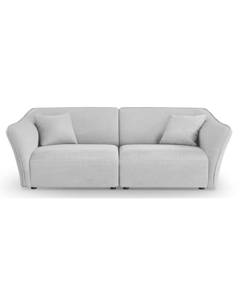 Canapé Modulaire Flora 3 Places gris clair - 206x102x79 cm