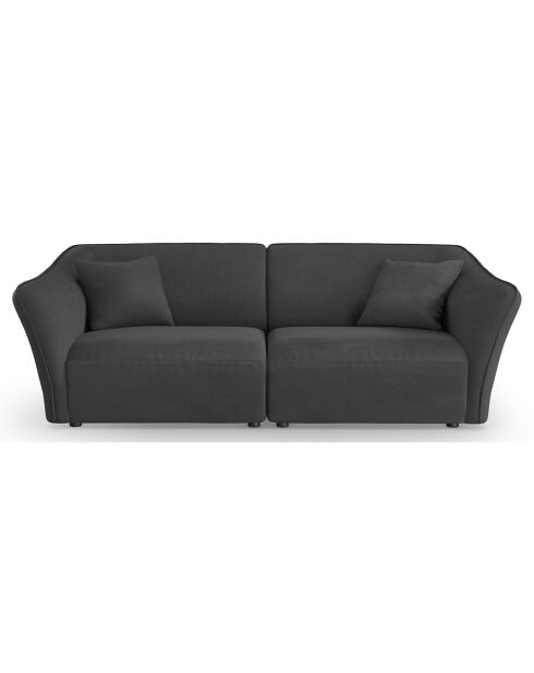 Canapé Modulaire Flora 3 Places graphite - 206x102x79 cm