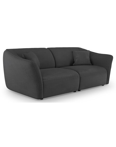 Canapé Modulaire Flora 3 Places graphite - 206x102x79 cm
