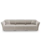 Canapé Modulaire Velours Flora 5 Places beige clair - 292x102x79 cm