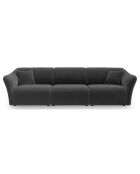 Canapé Modulaire Velours Flora 5 Places gris foncé - 292x102x79 cm