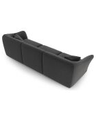 Canapé Modulaire Velours Flora 5 Places gris foncé - 292x102x79 cm