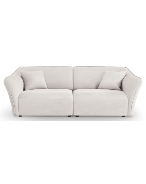 Canapé Modulaire Flora 3 Places ivoire - 206x102x79 cm
