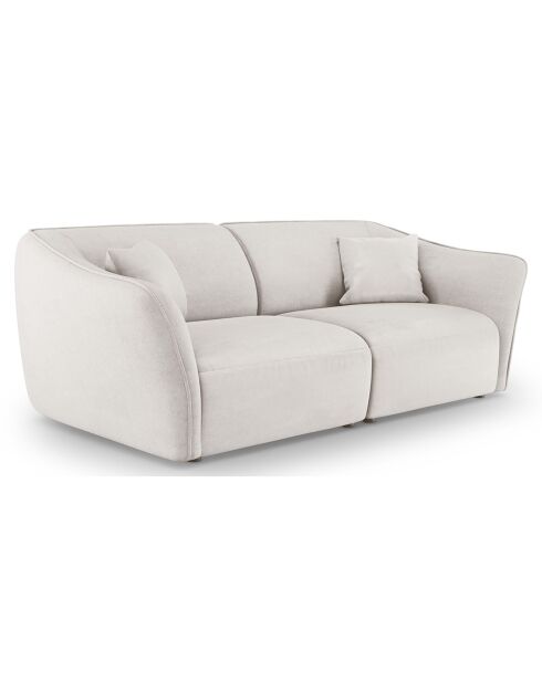 Canapé Modulaire Flora 3 Places ivoire - 206x102x79 cm