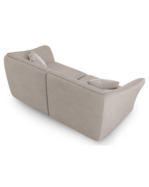 Canapé Modulaire Flora 3 Places beige foncé - 206x102x79 cm