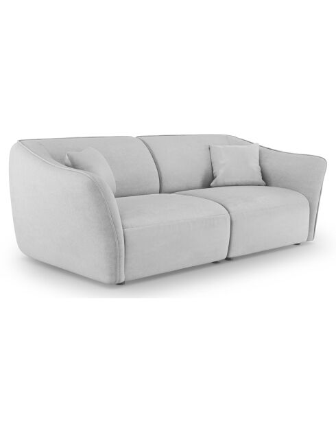 Canapé Modulaire Flora 3 Places gris clair - 206x102x79 cm