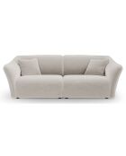 Canapé Modulaire Velours Flora 3 Places beige clair - 206x102x79 cm
