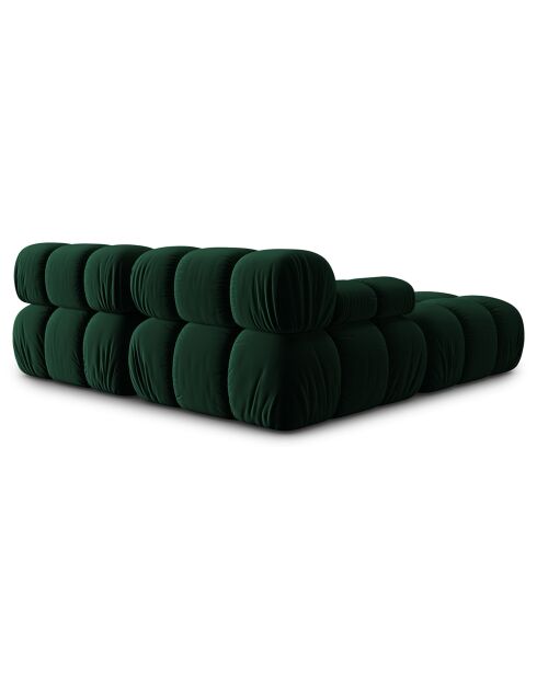 Canapé Modulaire Velours Tropea 3 Places vert bouteille - 188x188x63 cm