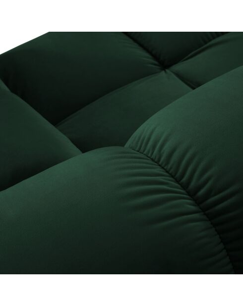 Canapé Modulaire Velours Tropea 3 Places vert bouteille - 188x188x63 cm