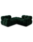 Canapé Modulaire Velours Tropea 3 Places vert bouteille - 188x188x63 cm