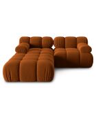 Canapé Modulaire Velours Tropea 3 Places terracotta - 188x188x63 cm