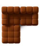 Canapé Modulaire Velours Tropea 3 Places terracotta - 188x188x63 cm