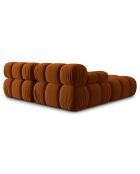 Canapé Modulaire Velours Tropea 3 Places terracotta - 188x188x63 cm