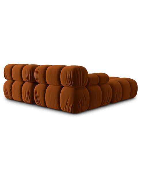 Canapé Modulaire Velours Tropea 3 Places terracotta - 188x188x63 cm