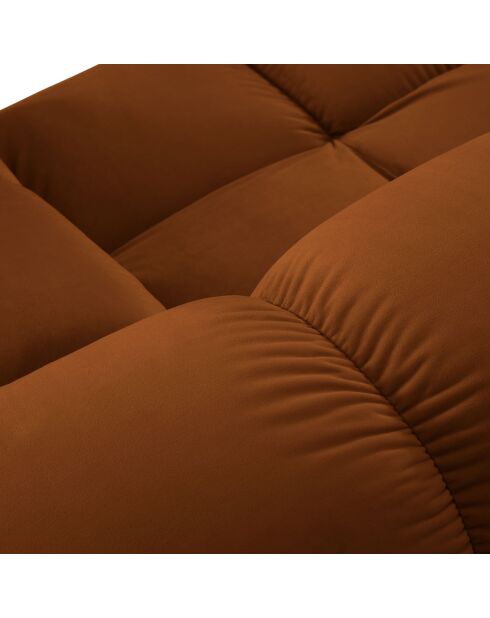 Canapé Modulaire Velours Tropea 3 Places terracotta - 188x188x63 cm