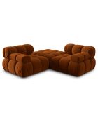 Canapé Modulaire Velours Tropea 3 Places terracotta - 188x188x63 cm