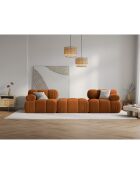 Canapé Modulaire Velours Tropea 3 Places terracotta - 188x188x63 cm