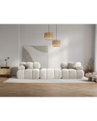 Canapé Modulaire Velours Tropea 3 Places beige clair - 188x188x63 cm