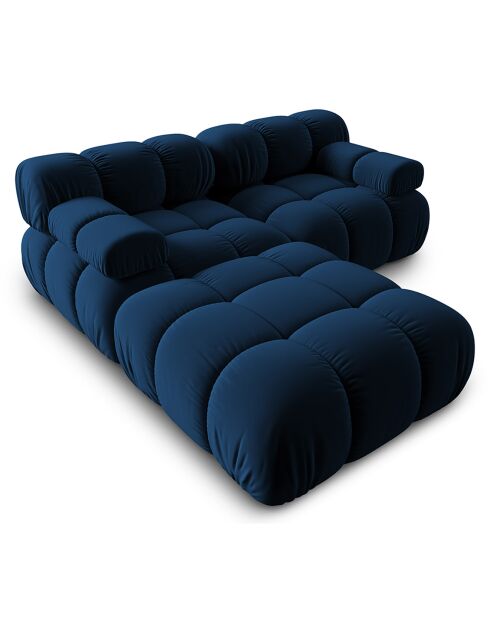 Tropea Modulares 3-Sitzer-Sofa aus Samt, 188x188x63 cm, Königsblau