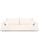Canapé Convertible Avec Coffre Sophia 3 Places ivoire - 235x100x87 cm