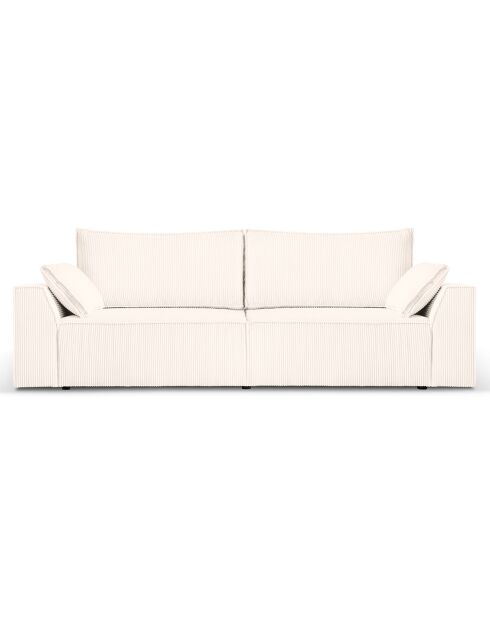 Canapé Convertible Avec Coffre Sophia 3 Places ivoire - 235x100x87 cm
