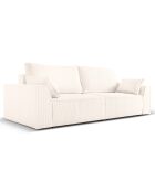 Canapé Convertible Avec Coffre Sophia 3 Places ivoire - 235x100x87 cm