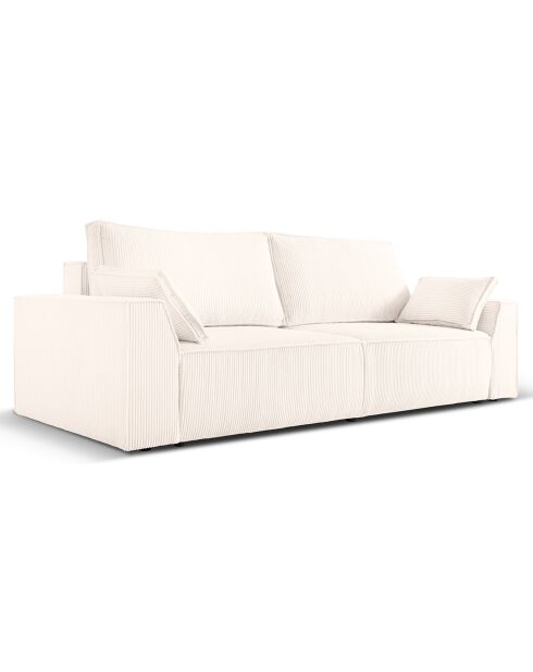 Canapé Convertible Avec Coffre Sophia 3 Places ivoire - 235x100x87 cm