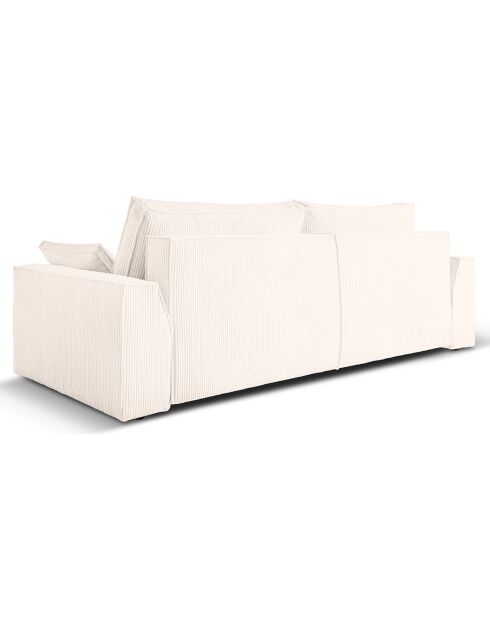 Canapé Convertible Avec Coffre Sophia 3 Places ivoire - 235x100x87 cm