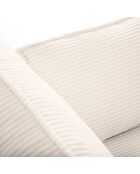 Canapé Convertible Avec Coffre Sophia 3 Places ivoire - 235x100x87 cm
