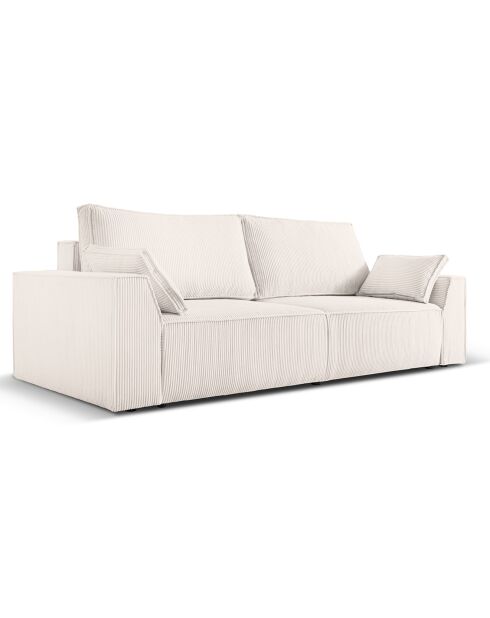 Canapé Convertible Avec Coffre Sophia 3 Places beige - 235x100x87 cm
