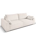 Canapé Convertible Avec Coffre Sophia 3 Places beige - 235x100x87 cm