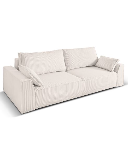 Canapé Convertible Avec Coffre Sophia 3 Places beige - 235x100x87 cm