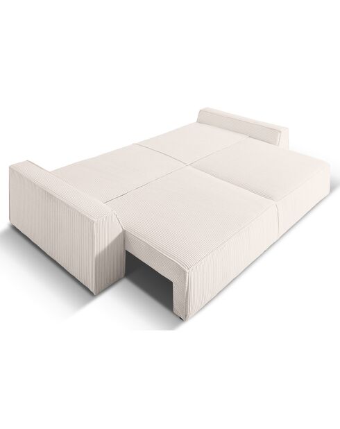 Canapé Convertible Avec Coffre Sophia 3 Places beige - 235x100x87 cm